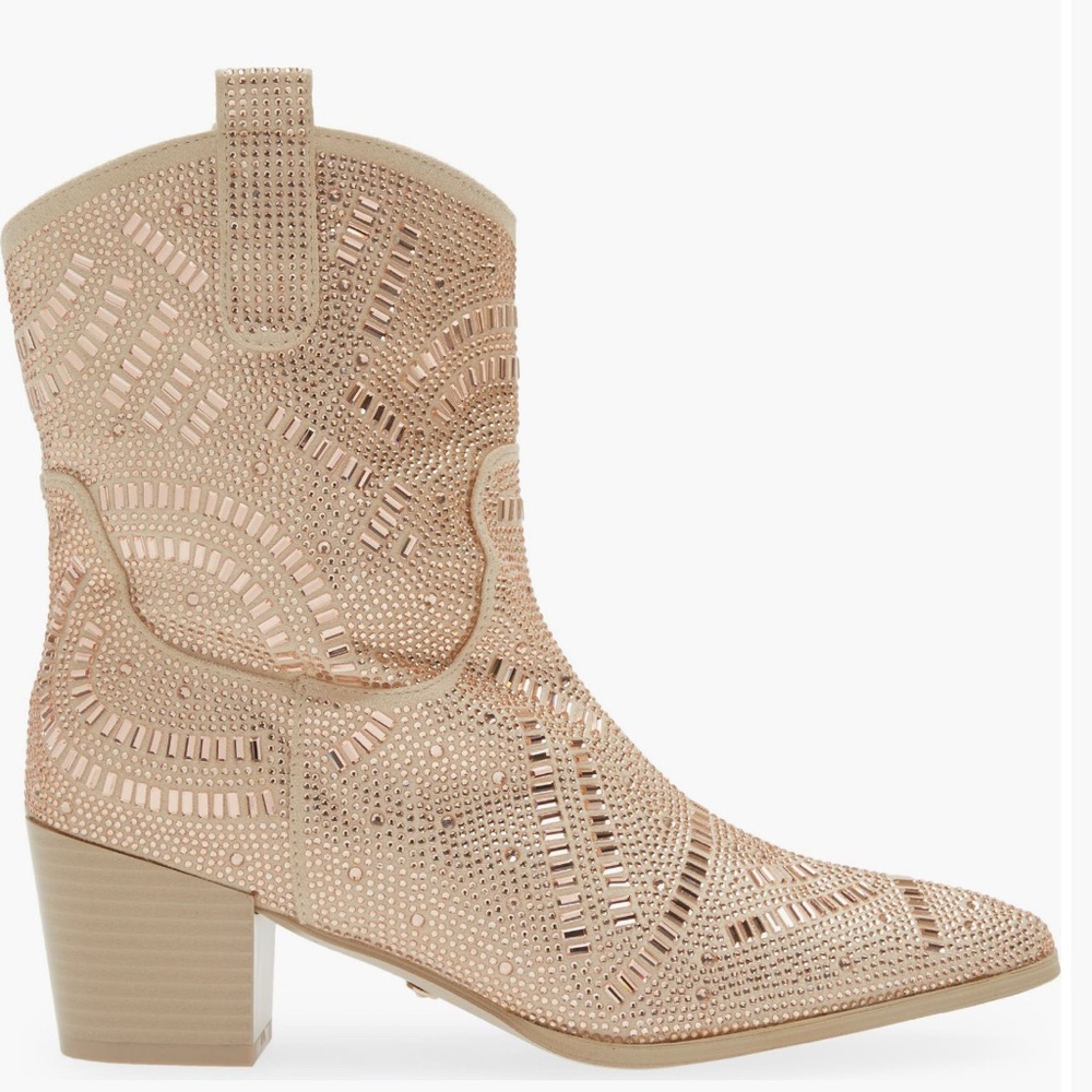 NWT Crystal Embellished Western Boot.